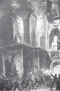 Пожар в монастыре Карме